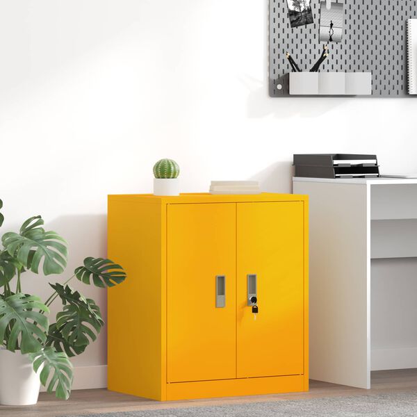 vidaXL Aufbewahrungsschrank Senfgelb 60 x 40 x 70 cm Stahl
