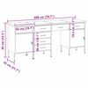 vidaXL Werkbank mit Schubladen 4 pcs Schwarz 200 x 55 x 85 cm