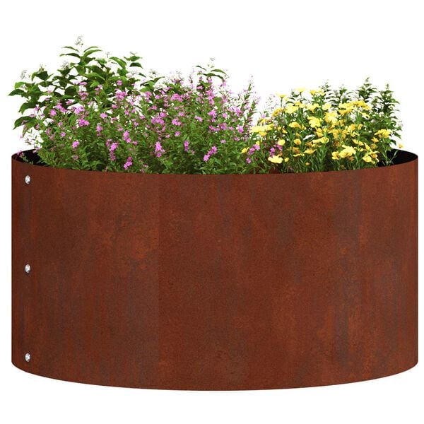 vidaXL Pflanzenring 5 pcs Braun 40 x 40 x 20 cm Wetterfeststahl