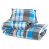 vidaXL Bettwäsche-Set Blau und Grau 260x220 cm Baumwolle