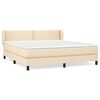 vidaXL Boxspringbett mit Matratze Creme 180x200 cm Stoff