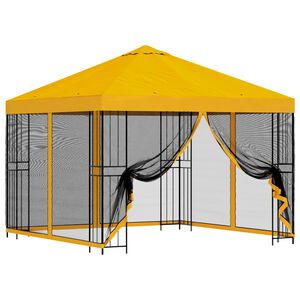 vidaXL Garten Pavillon mit Seitenw&auml;nden 3 x 3 m Gelb