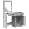 vidaXL Schminktisch mit T&uuml;r 2 pcs Grau 50 x 41 x 135 cm Holzwerkstoff