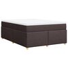 vidaXL Boxspringbett mit Matratze Dunkelbraun 160x200 cm Stoff