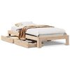 vidaXL Massivholzbett ohne Matratze 75x190 cm Kiefernholz