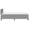 vidaXL Boxspringbett mit Matratze Hellgrau 80 x 200 cm Stoff