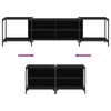 vidaXL TV-Schrank Schwarz 203x37x50 cm Holzwerkstoff