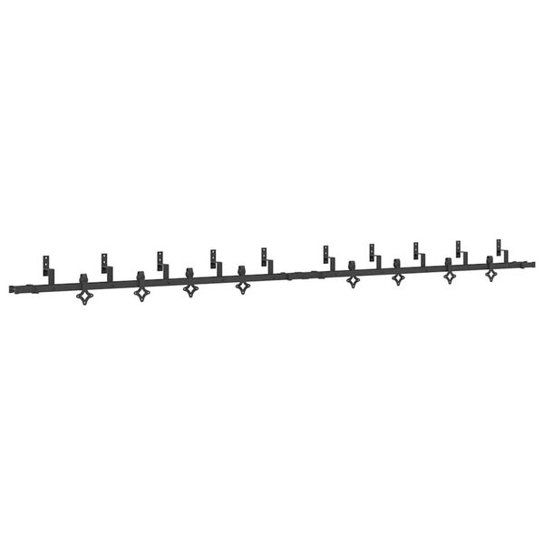 vidaXL Schiebet&uuml;rbeschlag-Set 427 cm Stahl Schwarz