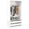 vidaXL Kleiderschrank Hochglanz-Wei&szlig; 100x50x200 cm Holzwerkstoff