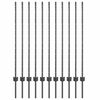 vidaXL Zaunpfosten 11 pcs Grau 120 cm Stahl
