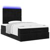vidaXL Ottoman-Bett mit Matratzen & LEDs Schwarz 120x200 cm Samt
