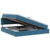 vidaXL Aufbewahrungsbett mit Kopfteil Dunkelblau 200 x 200 cm Samt