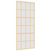 vidaXL Schiebet&uuml;r Golden 90x205 cm Matt ESG-Glas und Aluminium