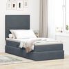 vidaXL Aufbewahrungsbett mit Matratze Dunkelgrau 90 x 190 cm Samt