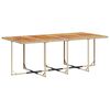 vidaXL 13-tlg. Garten-Essgruppe mit Kissen Beige Poly Rattan