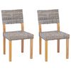 vidaXL Esszimmerstuhl GENDT 2 stk. Kubu Rattan Kubu Grau