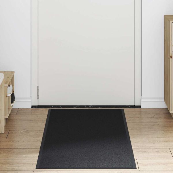vidaXL Fu&szlig;matte Schwarz 60x180 cm