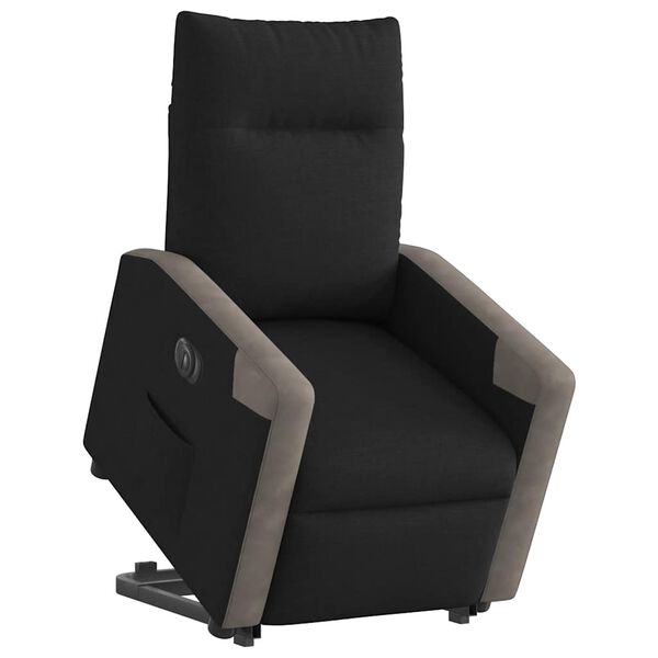 vidaXL Relaxsessel mit Aufstehhilfe Elektrisch Schwarz Stoff