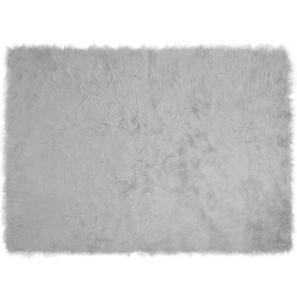 vidaXL Kunstschaffell Teppich Tafalla Grau 160 x 230 cm Polyester