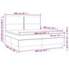 vidaXL Boxspringbett mit Matratze Taupe 200x200 cm Stoff