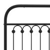 vidaXL Bettgestell mit Kopfteil Metall Schwarz 183x203 cm