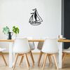 Homemania Wanddekoration Segelboot 40x50 cm Metall Schwarz