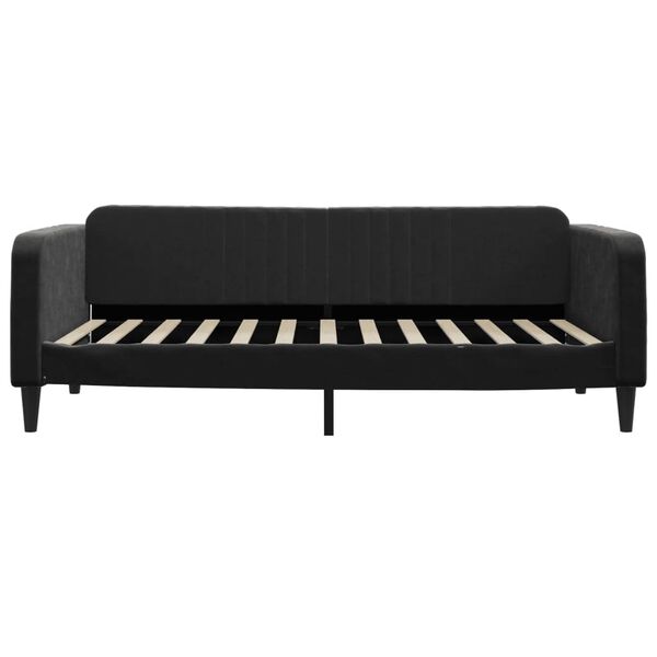 vidaXL Tagesbett mit Matratze Schwarz 100x200 cm Samt
