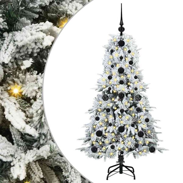 vidaXL K&uuml;nstlicher klappbarer Weihnachtsbaum Wei&szlig; 120 cm PE und PVC