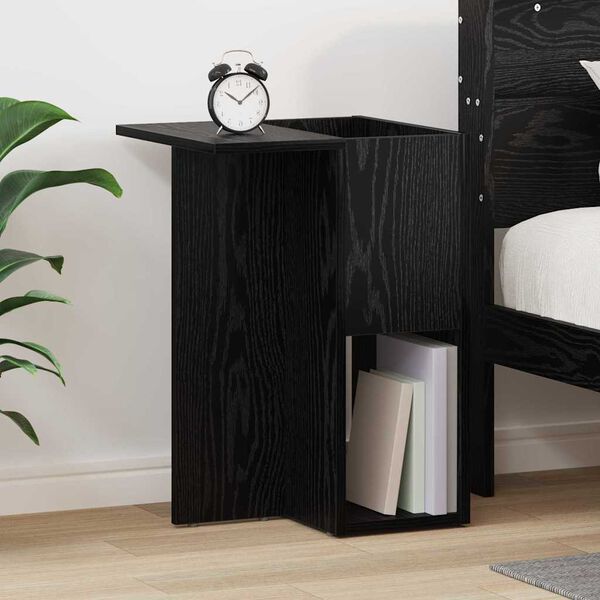 vidaXL Beistelltisch Schwarz Eichen-Optik 35 x 40 x 55 cm