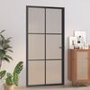 vidaXL Innent&uuml;r 102,5x201,5 cm Schwarz Mattglas und Aluminium