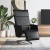 vidaXL Massagesessel mit Fu&szlig;teil Schwarz Kunstleder