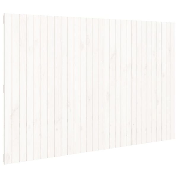 vidaXL Wand-Kopfteil Wei&szlig; 185x3x110 cm Massivholz Kiefer