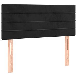 vidaXL Kopfteil Schwarz 100x5x78/88 cm Samt