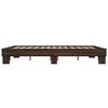 vidaXL Bettgestell Braun Eichen-Optik 150x200 cm Holzwerkstoff Metall
