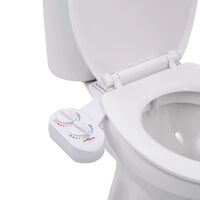 vidaXL Bidet-Aufsatz für Toilettensitz Heißes Kaltes Wasser Einzeldüse