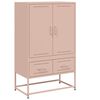 vidaXL Highboard Rosa 68x39x111,5 cm Kaltgewalzter Stahl