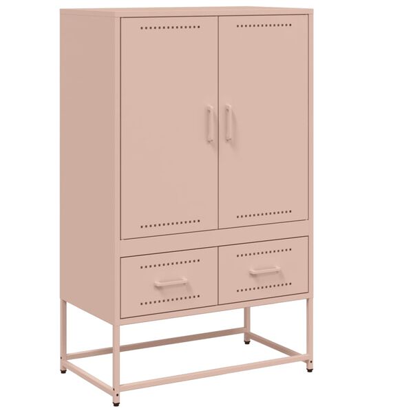 vidaXL Highboard Rosa 68x39x111,5 cm Kaltgewalzter Stahl