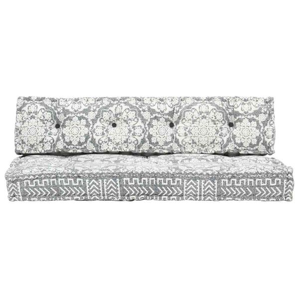 vidaXL Palettensofa-Auflage Hellgrau Stoff Patchwork