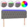 vidaXL LED Kopfteil Dunkelgrau 160x7x78/88 cm Stoff