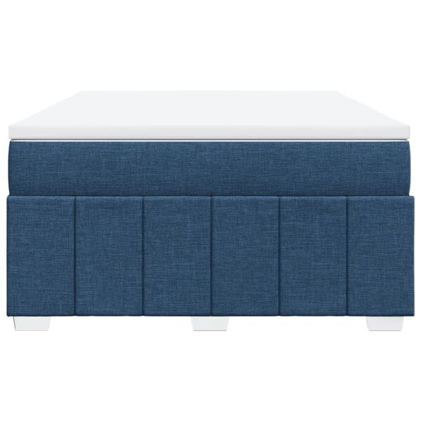vidaXL Boxspringbett mit Matratze Blau 140x200 cm Stoff