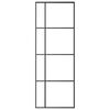 vidaXL Schiebetür ESG-Glas und Aluminium mattiert 90x205 cm Schwarz