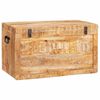 vidaXL Aufbewahrungsbox mit Speicher mit T&uuml;r Braun Massivholz Mango