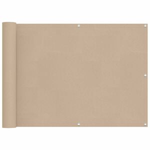 vidaXL Balkonsichtschutz 75 x 200 cm Oxford-Stoff Rechteckig Beige