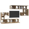 vidaXL TV-Einheiten Wandmontiert 4 pcs Artisan-Eiche Holzwerkstoff