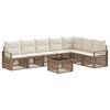 vidaXL Gartensofa-set 8 pcs Beige Poly-Rattan