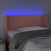 vidaXL LED Kopfteil Rosa 83x16x78/88 cm Samt