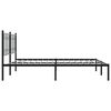 vidaXL Bettgestell mit Kopfteil Metall Schwarz 183x213 cm