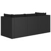 vidaXL 4-tlg. Garten-Lounge-Set mit Kissen Poly Rattan Schwarz