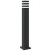 vidaXL Wegeleuchten mit Bewegungsmelder 3 Stk. Schwarz 80 cm Aluminium