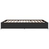 vidaXL Bettgestell Schwarz 140x190 cm Holzwerkstoff und Metall